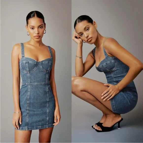 knee length dresses for ladies Ruffle Corset Mini Dress main image 1